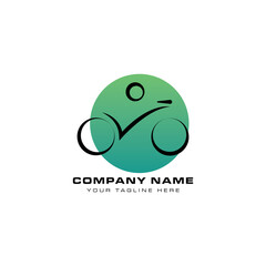 A clean, simple and modern bicycle logo