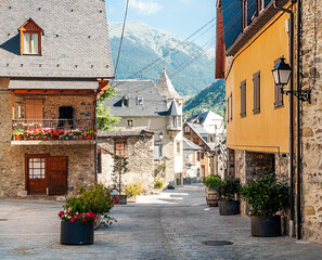 Village of Viella in the Pyrenees in Spain