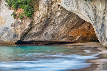 Cathedral Cove at sunset, Coromandel Peninsula, New Zealand