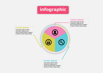 The infographic vector design template for illustration. Planning timeline infographics design vector template with 3 options.