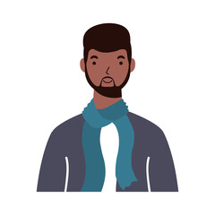 afro young man avatar character