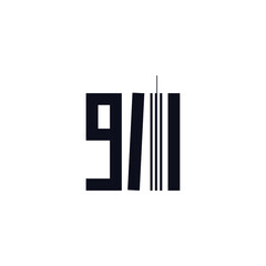 9/11 USA Never Forget Patriot day flag twin tower September 11 2001 logo icon typographic sign Hand drawn modern design Print clothes apparel card banner poster badge flyer cover background website