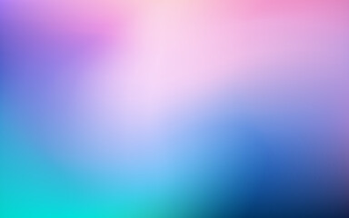 Abstract Blurred purple pink teal background. Soft bright gradient backdrop with place for text. Vector illustration for your graphic design, banner, poster