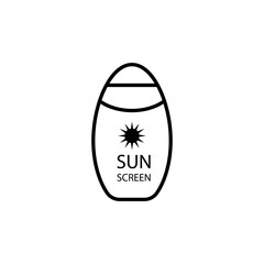 Sunscreen icon. Vector