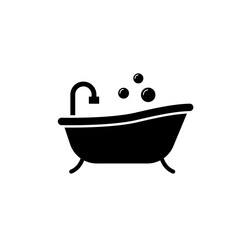 Bathtub icon trendy design template