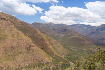 Fototapeta na wymiar Landscape in the beautiful Tsehlanyane National Park, Leribe District, Kingdom of Lesotho, southern Africa