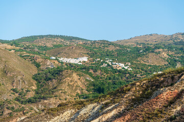 Fototapeta na wymiar village on the mountainside