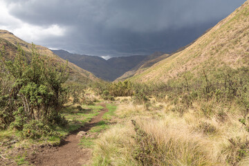 Fototapeta na wymiar coming Thunderstorm in Tsehlanyane National Park, Leribe District, Kingdom of Lesotho, southern Africa