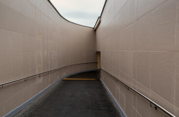 The ramp of the underpass