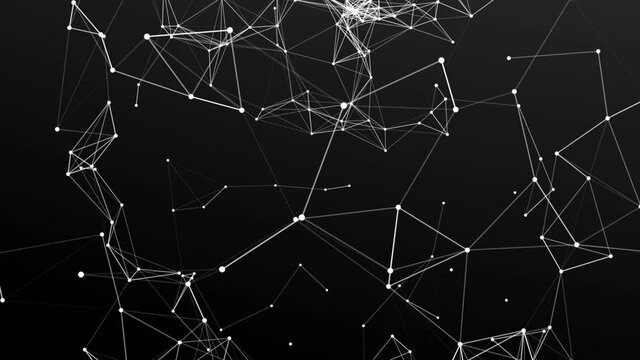 Modern background with interlacing white lines and shapes.