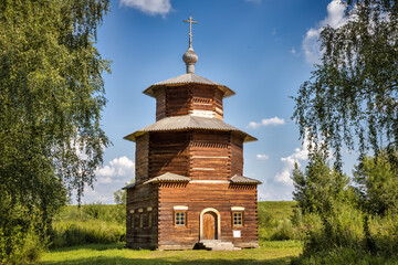 The chapel from the village of Pritykino Sharyinsky district (XVIII-XIX centuries). Golden ring of...