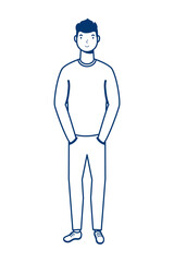 young man casual avatar character