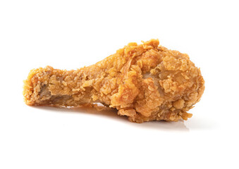 Fried chicken isolated white background