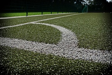 Markierung auf dem Fussballplatz