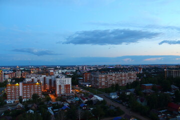 Obraz premium aerial view of city blocks