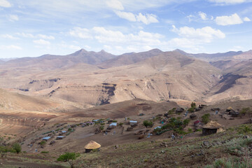small village in Thaba-Tseka District, Kingdom of Lesotho, southern Africa