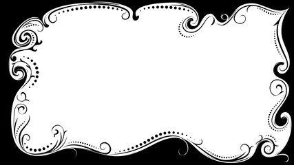 Frame with swirls and floral