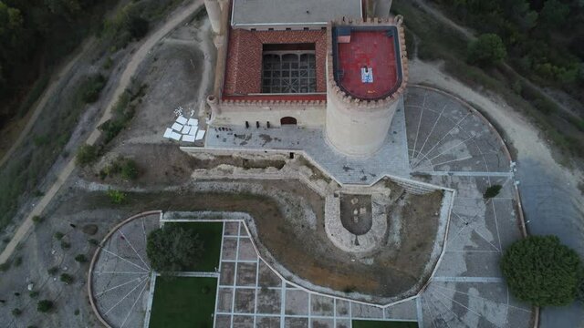 Beautiful Castle in Avila,Spain. Aerial Drone Footage