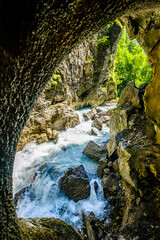 famous partnachklamm gorge in garmisch-partenkirchen - bavaria