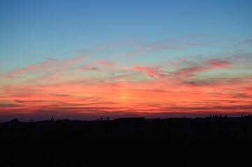 Fototapeta na wymiar Sunset Sky Evening Sky Clouds Pink