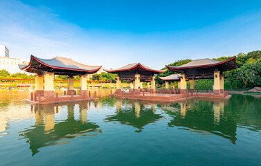 Obraz premium Qiandeng Lake Park, Foshan City, Guangdong Province, China