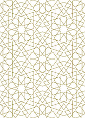 Seamless arabic geometric ornament in brown color.