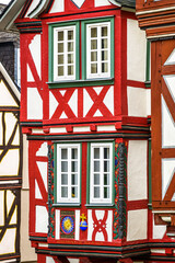 typical old half-timbered facade