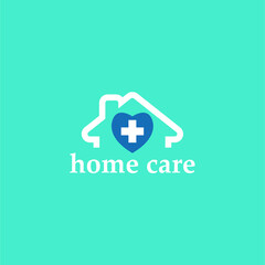 Fototapeta premium Home Care Illustration and Logo Design