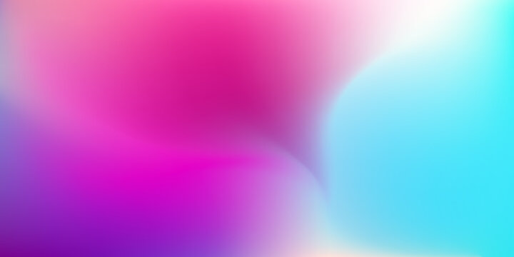 Abstract Blurred pink purple teal background. Soft light gradient backdrop with place for text. Vector illustration for your graphic design, banner, poster or wallpapers
