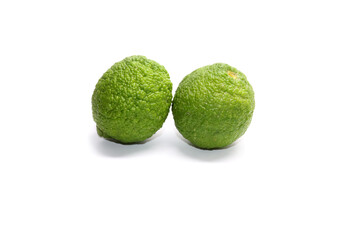 Green Citrus Medica Isolated With White Background