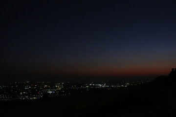 Night view of the city in Egypt