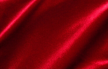 Red fabric cloth texture background close up