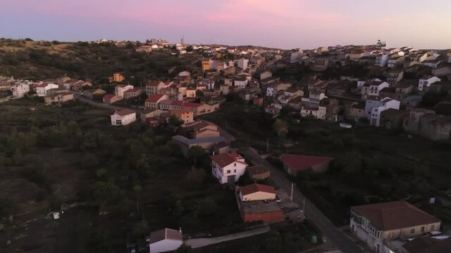 Zamora. Village of Fermoselle,Spain. Aerial Drone Footage