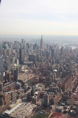 Aerial view of the New Big Apple, New York City (NYC), Manhattan, USA, America.