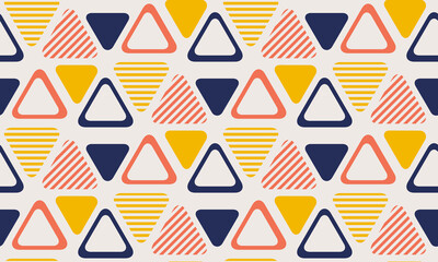 Vector modern seamless colorful geometry triangle pattern