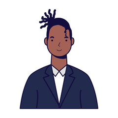 afro young man avatar character