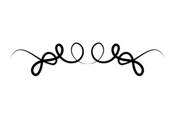 black and ribbon shaped ornament design of Decorative element theme Vector illustration