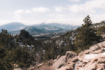 Winter View on Rocky Mountain National park Hike