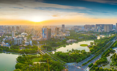 Fototapeta na wymiar Qiandeng Lake Park, Foshan City, Guangdong Province, China
