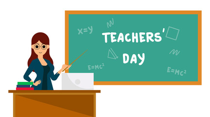 World teachers' day illustration