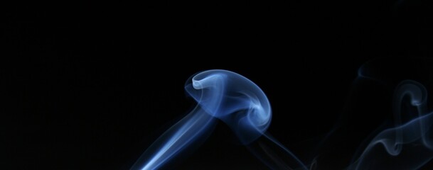 smoke on black background