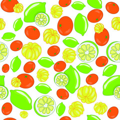 Fruit seamless pattern. Art print for beauty and natural products, spa and wellness, fabric and fashion