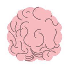brain human organ isolated icon