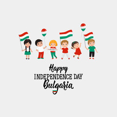 Bulgarian Independence Day greeting card. Happy Independence Day Bulgaria. Since 1825