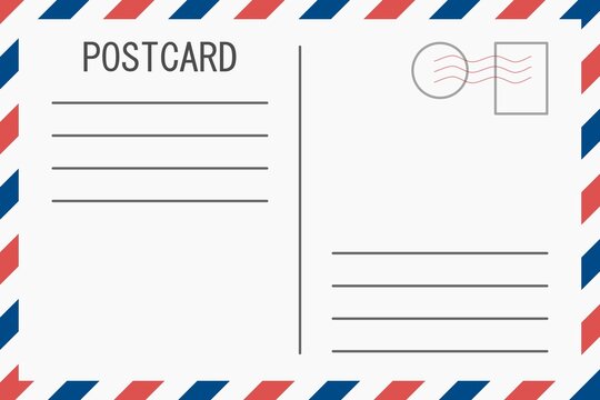 Classic postcard background vector graphic delivery note.