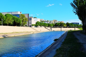 Modern district of Montpellier, France
