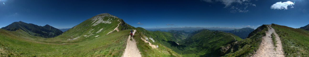 Fototapeta na wymiar Panorama 360 Stopni - Siwy Zwornik - Tatry Zachodnie