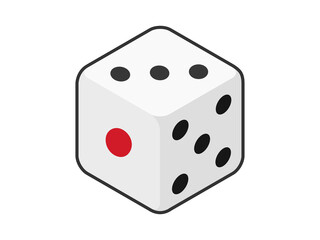 三の出目のサイコロのイラスト