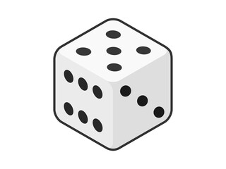 五の出目のサイコロのイラスト