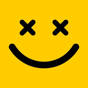recommend clip art: Happy smiley face illustration. Emoticon in outline style.
